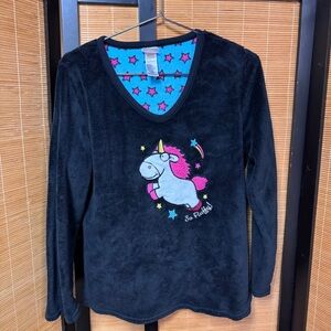 Unicorn Fleece Pajama Top